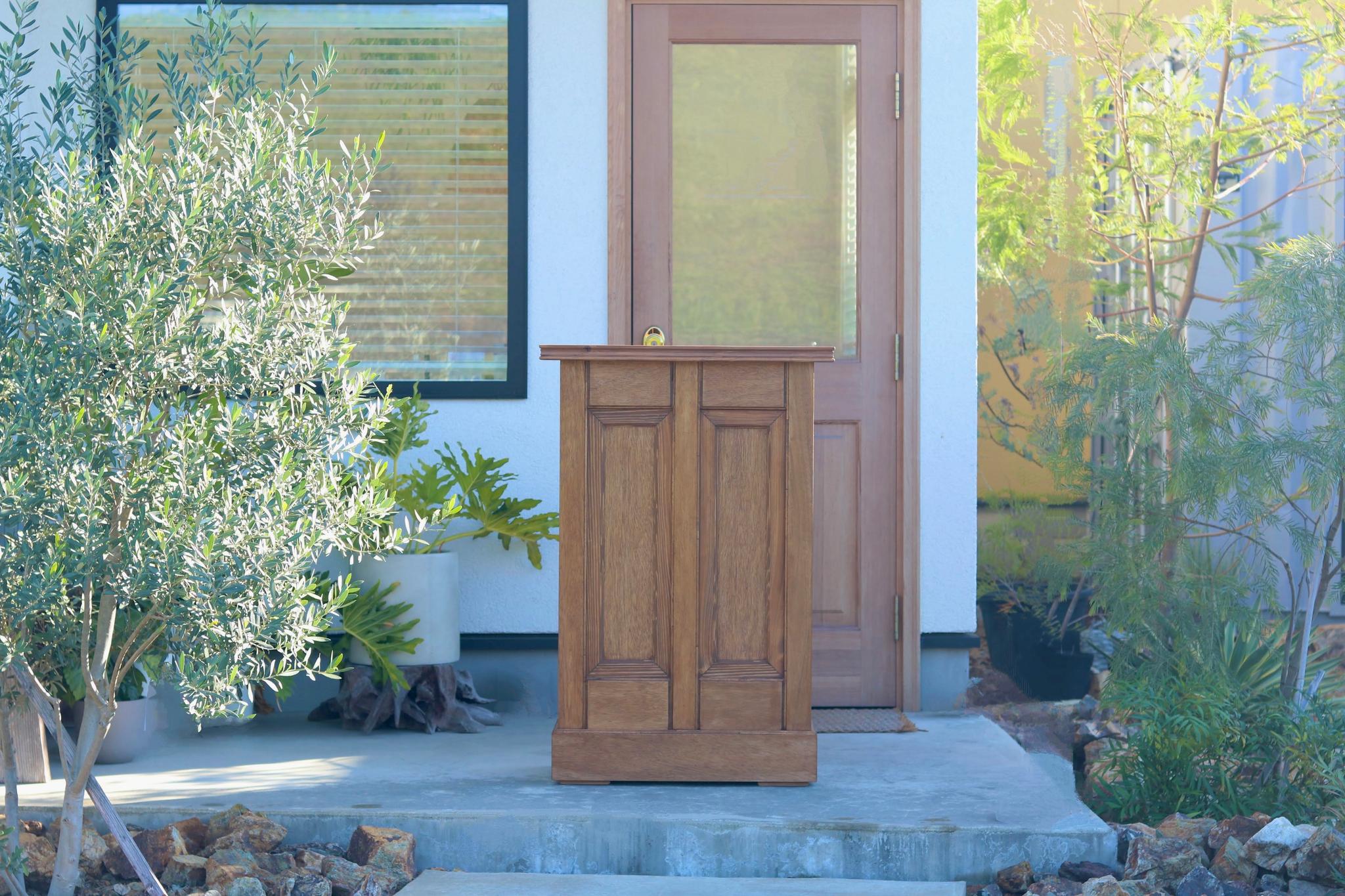 アンティークカウンター レジ台 キャッシャー バーカウンター 受付 サイドテーブル ディスプレイ 店舗什器 | 2枚目